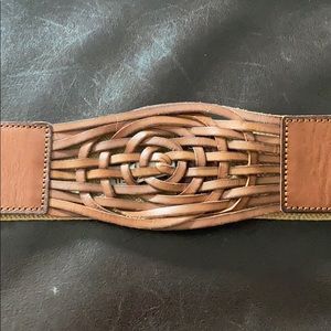 Brown leather fossil belt